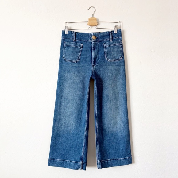 Anthropologie Maeve The Collette Crop Medium Wash Jeans Size 28 - Picture 2 of 12